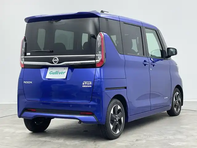 日産 ルークス HWS X プロパイロットED 新潟県 2022(令4)年 5.4万km アトランティックブルー 純正メモリナビ【MJ121D-W】/　フルセグTV/Bluetooth/CD/USB/プロパイロット/レーダークルーズコントロール/衝突被害軽減ブレーキ/レーンキープアシスト/コーナーセンサー/片側パワースライドドア/アラウンドビューモニター/ビルトインETC/アイドリングストップ/LEDヘッドライト/オートライト/禁煙車