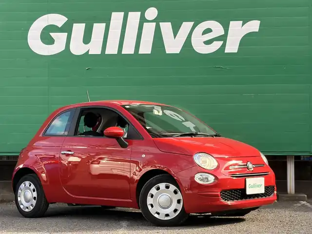 フィアット ５００ 1．2 カルト 東京都 2022(令4)年 2.5万km パソドプレレッド ワンオーナー/純正ディスプレイオーディオ/・Bluetooth/USB/ドライブレコーダー(前後)/MTモード/パドルシフト/ステアリングスイッチ/革巻きステアリング/ETC2.0/取扱説明書/保証書/記録簿