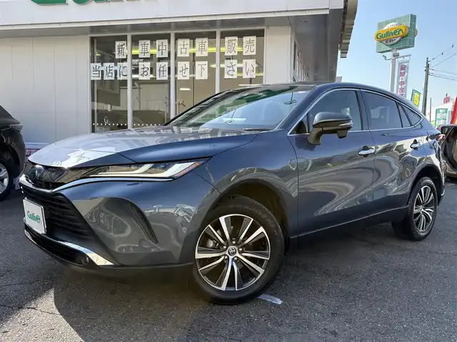 トヨタ ハリアー ハイブリッド G 愛知県 2021(令3)年 3.8万km スレートグレーメタリック ワンオーナー/純正ナビ/フルセグテレビ/BSM/クルコン/デジタルインナーミラー/コーナーセンサー/ビルトインETC/パワーバックドア/パワーシート/バックカメラ/純正アルミホイール/ハーフレザーシート/Bluetooth/オートライト/プッシュスタート/USB端子/取説、保証書、ナビ取説、スペアキー有り。