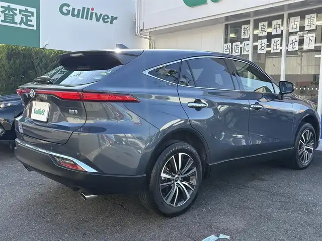 トヨタ ハリアー ハイブリッド G 愛知県 2021(令3)年 3.8万km スレートグレーメタリック ワンオーナー/純正ナビ/フルセグテレビ/BSM/クルコン/デジタルインナーミラー/コーナーセンサー/ビルトインETC/パワーバックドア/パワーシート/バックカメラ/純正アルミホイール/ハーフレザーシート/Bluetooth/オートライト/プッシュスタート/USB端子/取説、保証書、ナビ取説、スペアキー有り。