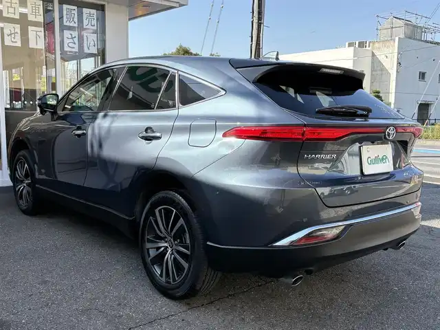 トヨタ ハリアー ハイブリッド G 愛知県 2021(令3)年 3.8万km スレートグレーメタリック ワンオーナー/純正ナビ/フルセグテレビ/BSM/クルコン/デジタルインナーミラー/コーナーセンサー/ビルトインETC/パワーバックドア/パワーシート/バックカメラ/純正アルミホイール/ハーフレザーシート/Bluetooth/オートライト/プッシュスタート/USB端子/取説、保証書、ナビ取説、スペアキー有り。