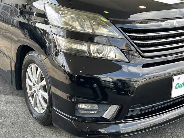 トヨタ ヴェルファイア 2．4Z プラチナセレクションⅡ 京都府 2010(平22)年 9.6万km ブラック アルパインＳＤナビ8インチ　/（VIE-X088)/フルセグＴＶ　/両側パワースライドドア　/アルパインフリップダウンモニター　/バックカメラ　/前後コーナーセンサー/電動リアゲート/スマートキー　/ウィンカーミラー　/ビルトインETC　/盗難防止装置/パワーステアリング/パワーウィンドウ/CD/DVD再生機能有/Bluetooth/オットマン/電動リアゲート/横滑り防止/Wサイドエアバッグ/社外車高調/フルエアロ/Rスポイラー/ローダウン/シートカバー