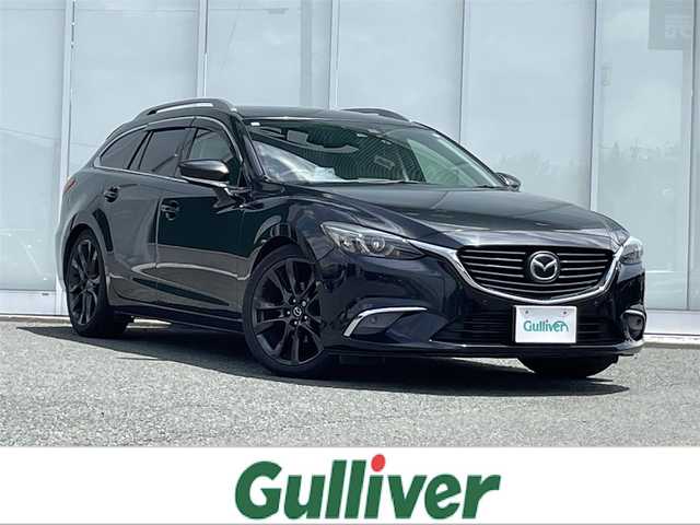 マツダ アテンザ ワゴン XD プロアクティブ 福岡県 2015(平27)年 6.9万km ジェットブラックマイカ 純正ディスプレイオーディオ/　(FM/AM/AHA/Bluetooth/USB/CD//　 AUX/DVD/TV/交通情報/バックカメラ)/ＥＴＣ/電動パーキングブレーキ/クルーズコントロール/　（追従走行あり）/パドルシフト/ドライバーアテンションアラート/衝突軽減ブレーキ/クリアランスソナー/レーンキープアシスト/横滑り防止装置/リアサンシェード/デュアルオートエアコン/後席送風機/電格ミラー/ドアバイザー/ＬＥＤヘッドライト