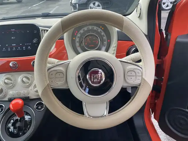 フィアット ５００ ツインエア カルト 福岡県 2022(令4)年 2.1万km ビタミニックオレンジ ・1オーナー/・クルーズコントロール/・純正ディスプレイオーディオ/Bluetooth/USB/・バックカメラ/・ドライブレコーダー/・ETC/・保証書/・取扱説明書/・スペアキー