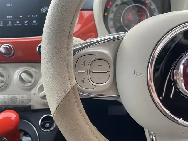 フィアット ５００ ツインエア カルト 福岡県 2022(令4)年 2.1万km ビタミニックオレンジ ・1オーナー/・クルーズコントロール/・純正ディスプレイオーディオ/Bluetooth/USB/・バックカメラ/・ドライブレコーダー/・ETC/・保証書/・取扱説明書/・スペアキー