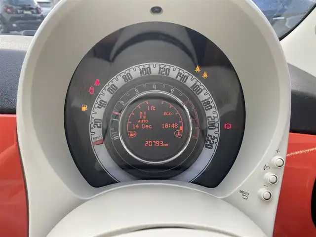 フィアット ５００ ツインエア カルト 福岡県 2022(令4)年 2.1万km ビタミニックオレンジ ・1オーナー/・クルーズコントロール/・純正ディスプレイオーディオ/Bluetooth/USB/・バックカメラ/・ドライブレコーダー/・ETC/・保証書/・取扱説明書/・スペアキー