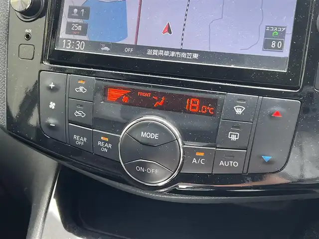 日産 セレナ ハイウェイスター Sハイブリッド 滋賀県 2015(平27)年 6.3万km ダイヤモンドブラック 純正8インチナビ/【Bluetooth/CD/DVD/ワンセグTV】/フリップダウンモニター/バックカメラ/ETC/前後ドラレコ/両側パワースライドドア/LEDヘッドランプ/ステアリングスイッチ/エマージェンシーブレーキ/クルーズコントロール/車線逸脱警報/スマートキー