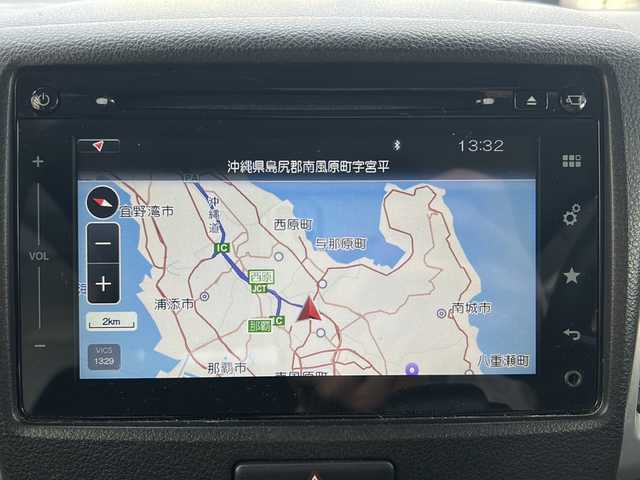 スズキ スペーシア X 沖縄県 2015(平27)年 8.7万km フィズブルーパールメタリック/ホワイト 禁煙車　/純正ナビ/（ＡＭ／ＦＭ／ＣＤ／ＤＶＤ／ＢＴ）　/フルセグＴＶ　/全方位モニター　/片側パワースライドドア　/社外ＥＴＣ　/ＬＥＤヘッドライト　/プッシュスタート　/スマートキー　/純正フロアマット　/純正ホイール/ベンチシート/オートエアコン/スペアキー