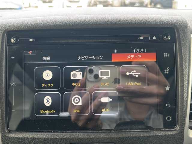 スズキ スペーシア X 沖縄県 2015(平27)年 8.7万km フィズブルーパールメタリック/ホワイト 禁煙車　/純正ナビ/（ＡＭ／ＦＭ／ＣＤ／ＤＶＤ／ＢＴ）　/フルセグＴＶ　/全方位モニター　/片側パワースライドドア　/社外ＥＴＣ　/ＬＥＤヘッドライト　/プッシュスタート　/スマートキー　/純正フロアマット　/純正ホイール/ベンチシート/オートエアコン/スペアキー