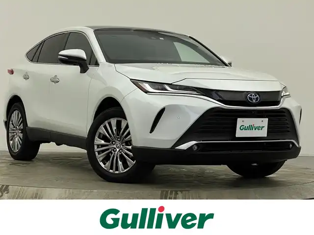 トヨタ ハリアー ハイブリッド Z レザーパッケージ 宮城県 2023(令5)年 3万km プラチナホワイトパールマイカ 調光パノラマルーフ　/パノラミックビューモニター　/デジタルインナーミラー　/ブラインドスポットモニター/ヘッドアップディスプレイ/クリアランスソナー/セーフティセンス/黒革シート　/シートヒーター／ベンチレーション　/ワイヤレス充電　/フルセグＴＶ　/パワーバックドア　/ＪＢＬサウンド　/ＥＴＣ２．０　/メモリ機能付パワーシート/禁煙
