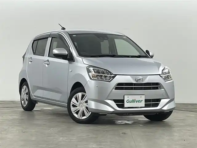 ダイハツ ミラ イース X SAⅢ 福島県 2022(令4)年 1.5万km ブライトシルバーメタリック スマートアシストIII/・衝突警報/・衝突被害軽減ブレーキ/・車線逸脱警報装置/・前後誤発進抑制/・先行車発進お知らせ/・オートマチックハイビーム/オーディオ/・AUX/CD/FM/AM/ベンチシート/LEDヘッドライト/・オートライト/・ヘッドライトレベライザー/リモコンキー/アイドリングストップ/純正フロアマット
