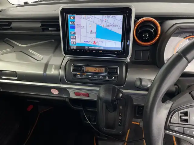 スズキ スペーシア ギア HYBRID XZ 鹿児島県 2019(平31)年 13.1万km 黄Ⅱ 純正8インチナビ/（AM/FM/CD/DVD/Bluetooth/フルセグ）/両側パワースライドドア/前後ドライブレコーダー/シートヒーター/ETC/ルーフラック/社外アルミホイール/LEDヘッドライト/スマートキー/スペアキー/保証書/取扱説明書