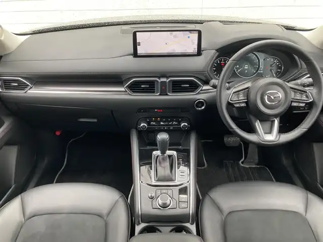 マツダ ＣＸ－５ 20S ブラックトーンED 静岡県 2024(令6)年 1.5万km ジェットブラックマイカ i-ACTIVSENSE/純正10.25インチディスプレイナビ/　AM FM Bluetooth USB AppleCarPlay AndroidAuto/フルセグTV/前後方ドライブレコーダー/LEDオートヘッドライト/レーダークルーズコントロール/前後方クリアランスソナー/パワーシート(運転席)/シート/ステアリングヒーター/純正19インチアルミホイール/スマートキー2本/パドルシフト/ワイヤレス充電/ワンオーナー/アラウンドビューモニター/ETC/ハーフレザーシート