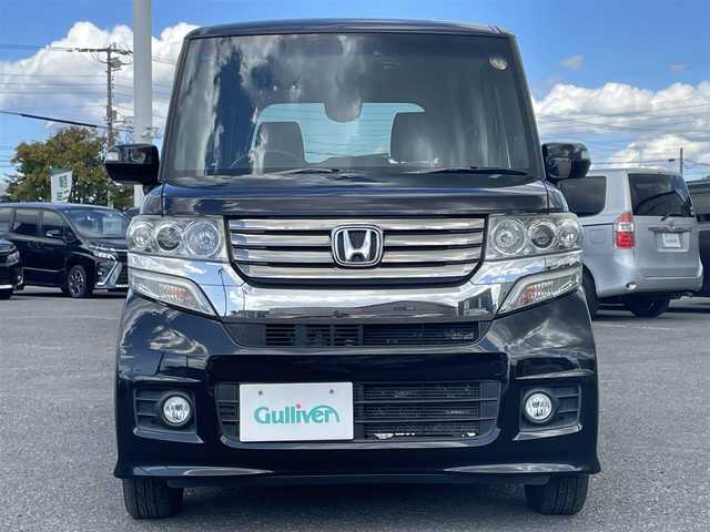 ホンダ Ｎ ＢＯＸ カスタム G 道央・札幌 2014(平26)年 8.2万km スマートブラック ４WD/社外メモリーナビ/AM/FM/BT/DVD/SD/フルセグ/横滑り防止装置/バックカメラ/ETC/ドライブレコーダー/ECOMODE/片側パワースライドドア/片側スライドドア/レーダー探知機/AC100V/プッシュスタート/スマートキー/LEDヘッドライト/オートライト/フォグランプ/電動格納ミラー/ヒーテッドドアミラー/ウィンカーミラー/純正フロアマット/ドアバイザー/スペアキー/社外アルミホイール付冬タイヤ積込/155/65/R14/2022年/山７mm