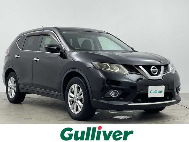 日産 エクストレイル 20X エマージェンシーブレーキ 鹿児島県 2014(平26)年 7.4万km ダイヤモンドブラック 純正9インチナビ/（AM/FM/CD/DVD/Bluetooth）/フルセグテレビ/バックカメラ/フリップダウンモニター/エマージェンシーブレーキ/レーンキープアシスト/カプロンシート/シートヒーター/純正フロアマット/純正ドアバイザー/スマートキー /スペアキー/LEDヘッドライト