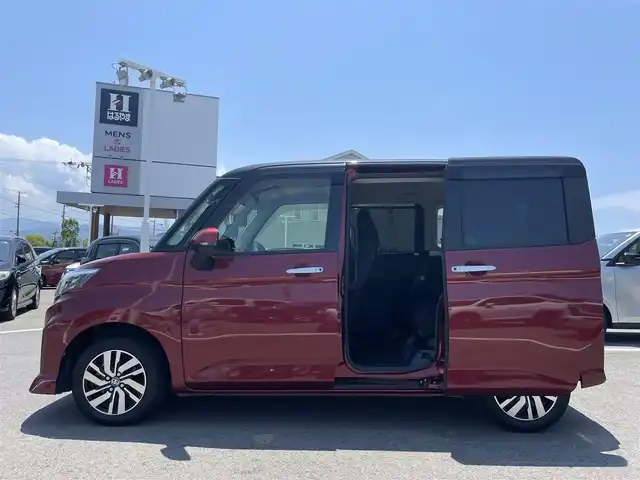 トヨタ ルーミー カスタムG 愛媛県 2021(令3)年 3.7万km ブラックマイカメタリック/ファイアークォーツレッドメタリック 登録時走行距離:36828km/純正メモリナビ/AM/FM/CD/DVD/フルセグTV/SD/Bluetooth/バックカメラ/前後ドライブレコーダー/ETC/アイドリングストップ/衝突軽減システム/横滑り防止装置/レーダークルーズコントロール/LEDヘッドライト/オートライト/両側パワースライドドア/エンジンスタートボタン/スマートキー/純正アルミホイール/コーナーセンサー/HAC