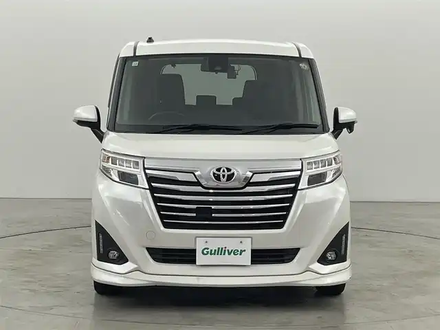 トヨタ ルーミー カスタムG S 福岡県 2018(平30)年 9.2万km パールホワイトⅢ 純正９型ナビ（ＢＴ，フルセグＴＶ）　/バックカメラ　/ビルトインＥＴＣ２．０　/前後ドラレコ　/クルーズコントロール　/コーナーセンサー　/衝突軽減ブレーキ　/両側電動スライドドア　/純正１４インチＡＷ　/ＬＥＤライト