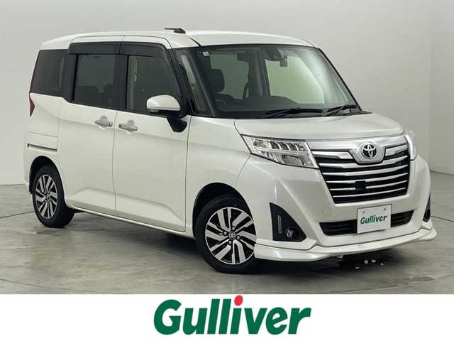 トヨタ ルーミー カスタムG S 福岡県 2018(平30)年 9.2万km パールホワイトⅢ 純正９型ナビ（ＢＴ，フルセグＴＶ）　/バックカメラ　/ビルトインＥＴＣ２．０　/前後ドラレコ　/クルーズコントロール　/コーナーセンサー　/衝突軽減ブレーキ　/両側電動スライドドア　/純正１４インチＡＷ　/ＬＥＤライト