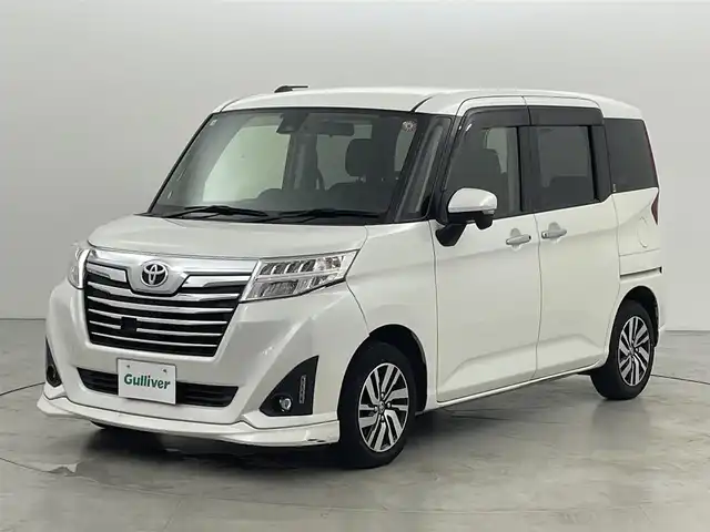 トヨタ ルーミー カスタムG S 福岡県 2018(平30)年 9.2万km パールホワイトⅢ 純正９型ナビ（ＢＴ，フルセグＴＶ）　/バックカメラ　/ビルトインＥＴＣ２．０　/前後ドラレコ　/クルーズコントロール　/コーナーセンサー　/衝突軽減ブレーキ　/両側電動スライドドア　/純正１４インチＡＷ　/ＬＥＤライト