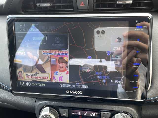 日産 キックス オーテック 佐賀県 2024(令6)年 0.8万km ブリリアントホワイトパール ワンオーナー/社外ナビ（MDV-S810F）/フルセグTV/DVD/Bluetooth/アラウンドビューモニター/プロパイロット/エマージェンシーブレーキ/前後クリアランスソナー/ETC/コンビレザーシート/前席シートヒーター/ハンドルヒーター/インテリジェントルームミラー/ルーフレール/LEDヘットライト/フォグライト/純正17インチアルミホイール/プッシュエンジンスタート/スマートキー×２/取説・保証書