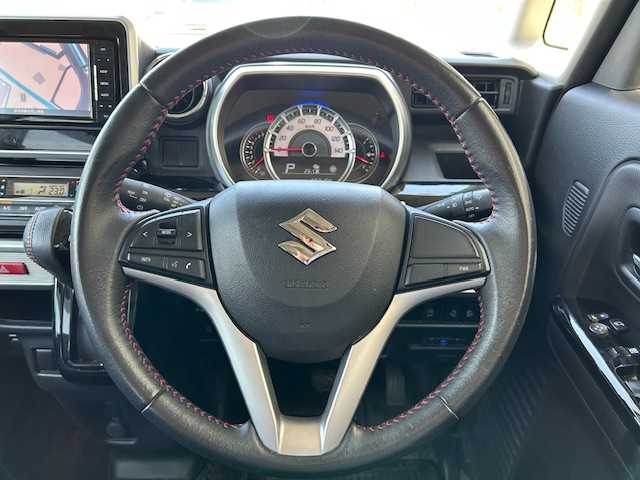 スズキ スペーシア カスタム HYBRID XS 静岡県 2018(平30)年 8.1万km ピュアホワイトP 社外ナビ/BT接続/フルセグTV/バックカメラ/プッシュスタート/両側パワースライドドア/ビルトインETC/純正AW/純正フロアマット/オートマチックハイビーム/シートヒーター/スペアキー×１
