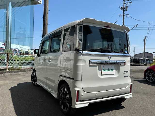 スズキ スペーシア カスタム HYBRID XS 静岡県 2018(平30)年 8.1万km ピュアホワイトP 社外ナビ/BT接続/フルセグTV/バックカメラ/プッシュスタート/両側パワースライドドア/ビルトインETC/純正AW/純正フロアマット/オートマチックハイビーム/シートヒーター/スペアキー×１