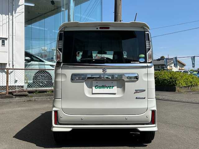 スズキ スペーシア カスタム HYBRID XS 静岡県 2018(平30)年 8.1万km ピュアホワイトP 社外ナビ/BT接続/フルセグTV/バックカメラ/プッシュスタート/両側パワースライドドア/ビルトインETC/純正AW/純正フロアマット/オートマチックハイビーム/シートヒーター/スペアキー×１