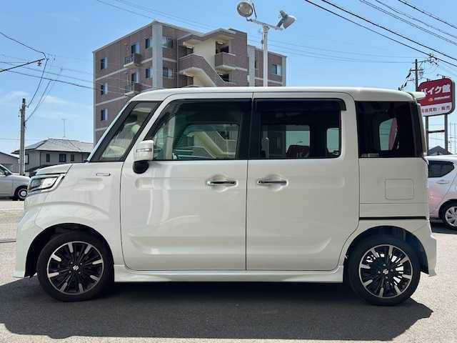 スズキ スペーシア カスタム HYBRID XS 静岡県 2018(平30)年 8.1万km ピュアホワイトP 社外ナビ/BT接続/フルセグTV/バックカメラ/プッシュスタート/両側パワースライドドア/ビルトインETC/純正AW/純正フロアマット/オートマチックハイビーム/シートヒーター/スペアキー×１