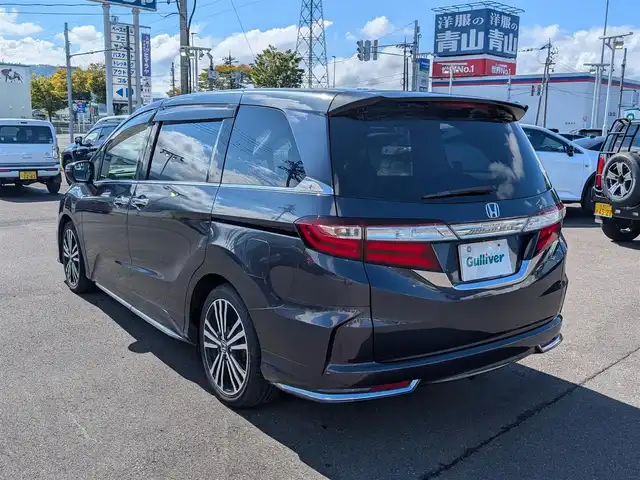 ホンダ オデッセイ アブソルート EX 福井県 2013(平25)年 9.4万km グラマラスモーブP 純正ナビ/フルセグテレビ/バックカメラ/両側パワースライドドア/ブラインドスポットモニター/クルーズコントロール/横滑り防止装置/アイドリングストップ/レーンキープアシスト/盗難防止装置/前後コーナーセンサー/ETC/純正フロアマット/エンジンスタートボタン/ハーフレザーシート/ダブル＋サイドエアバッグ/カーテンエアバッグ/LEDヘッドライト/純正18インチAW/スマートキー