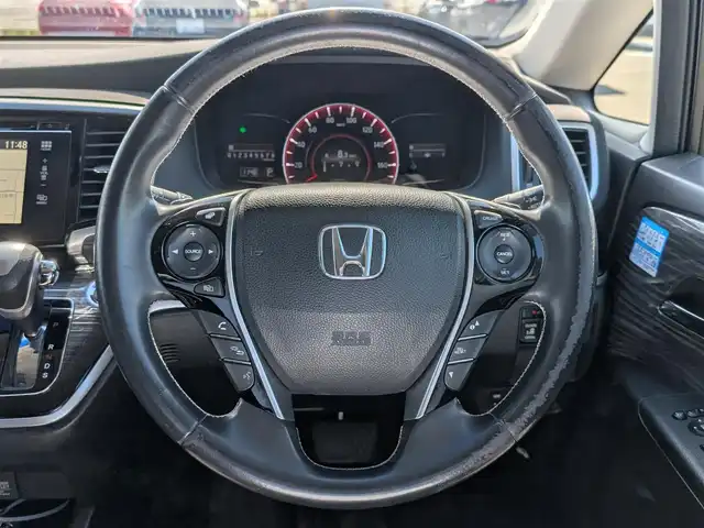 ホンダ オデッセイ アブソルート EX 福井県 2013(平25)年 9.4万km グラマラスモーブP 純正ナビ/フルセグテレビ/バックカメラ/両側パワースライドドア/ブラインドスポットモニター/クルーズコントロール/横滑り防止装置/アイドリングストップ/レーンキープアシスト/盗難防止装置/前後コーナーセンサー/ETC/純正フロアマット/エンジンスタートボタン/ハーフレザーシート/ダブル＋サイドエアバッグ/カーテンエアバッグ/LEDヘッドライト/純正18インチAW/スマートキー