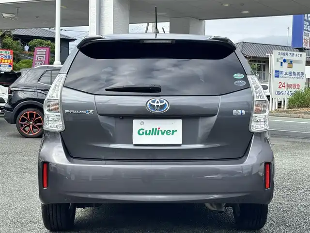 トヨタ プリウス α S 熊本県 2013(平25)年 7.9万km グレーメタリック アルパイン9型ナビ（EX009V)/【フルセグTV/CD/DVD/Bluetooth】/バックカメラ/純正16インチAW/ビルトインETC/プッシュスタート/スマートキー/ウィンカーミラー/オートライト/カーテンエアバック/純正フロアマット/保証書/取扱説明書