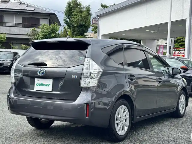 トヨタ プリウス α S 熊本県 2013(平25)年 7.9万km グレーメタリック アルパイン9型ナビ（EX009V)/【フルセグTV/CD/DVD/Bluetooth】/バックカメラ/純正16インチAW/ビルトインETC/プッシュスタート/スマートキー/ウィンカーミラー/オートライト/カーテンエアバック/純正フロアマット/保証書/取扱説明書