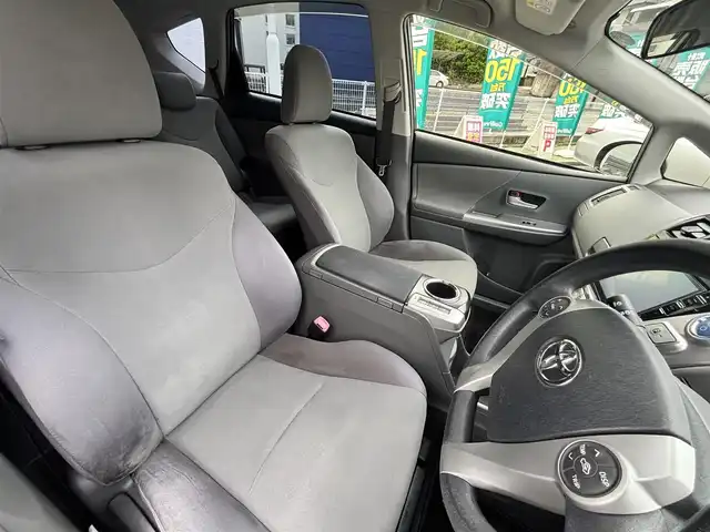 トヨタ プリウス α S 熊本県 2013(平25)年 7.9万km グレーメタリック アルパイン9型ナビ（EX009V)/【フルセグTV/CD/DVD/Bluetooth】/バックカメラ/純正16インチAW/ビルトインETC/プッシュスタート/スマートキー/ウィンカーミラー/オートライト/カーテンエアバック/純正フロアマット/保証書/取扱説明書
