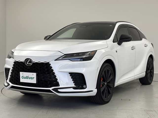 レクサス ＲＸ 500h Fスポーツパフォーマンス 茨城県 2023(令5)年 0.6万km ホワイトノーヴァガラスフレーク １４インチ純正ディスプレイオーディオ　全周囲モニター　ＥＴＣ２．０　パノラマルーフ　追従クルコン　シートエアコン　置くだけ充電　ＢＳＭ　ＨＵＤ　ステアリングヒーター　ＬＥＤライト　コーナーセンサー