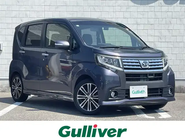 ダイハツ ムーヴ カスタム RS SA 宮崎県 2015(平27)年 7.7万km メテオライトグレーイリュージョナルP 純正ナビゲーション（NSZP-W65DE）/　AM FM CD DVD TV BT/ドライブレコーダー/バックカメラ/スマートアシスト/アイドリングストップ/ETC車載器/純正アルミホイール/横滑り防止装置/オートエアコン/スマートキー/プッシュスタート/パワーウィンドウ