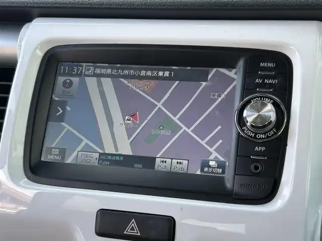 スズキ ハスラー G 福岡県 2014(平26)年 11.4万km パールホワイト ワンオーナー/純正メモリナビ/　(AM/FM/ワンセグTV)/バックカメラ/レーダーブレーキサポート/横滑り防止/アイドリングストップ/コムテック前方ドライブレコーダー【DC-DR410】/ETC/電格ウインカーミラー/ドアバイザー/プッシュスタート/ステアリングスイッチ/USBポート/スペアキー×1/ISOFIX/保証書/取扱説明書/ナビ取扱説明書