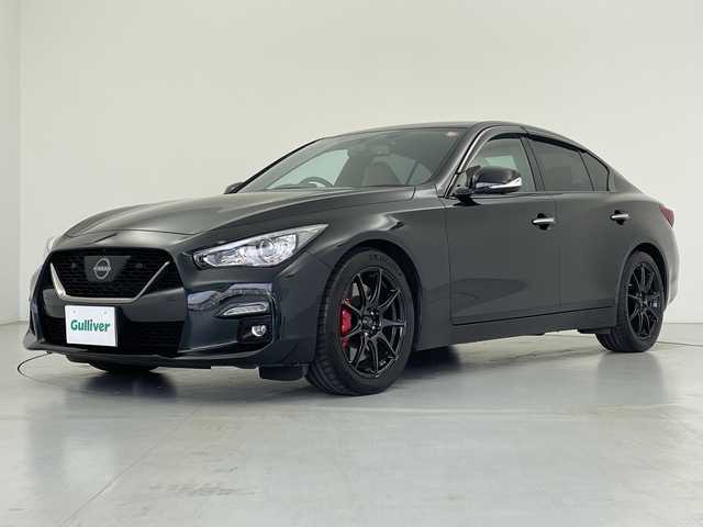 日産 スカイライン 400R 愛知県 2023(令5)年 1.2万km ＤグリーンＭ 法人ワンオーナー/カラーコードDAP ミッドナイトパープル（RM）/８インチ＆７インチツインディスプレイ純正ナビ/・フルセグ/・CD/DVD/・Bluetooth/・USB・AUX/インテリジェントアラウンドビューモニター/純正ドライブレコーダー/ビルトインETC/BOSEサウンドシステム/インテリジェントエマージェンシーブレーキ/後側方衝突防止支援システム/車線逸脱防止支援システム/インテリジェントクルーズコントロール/ハイビームアシスト・アクティブAFS/パーソナルドライビングポジションメモリーシステム/運転席・助手席パワーシート/シートヒーター/ウェッズスポーツアルミホイール