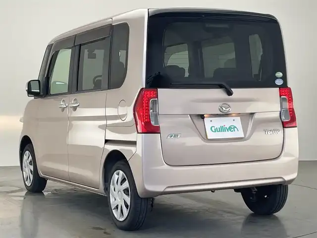 ダイハツ タント X 愛知県 2015(平27)年 6.2万km ライトローズマイカメタリック 純正ナビ　両側パワースライドドア　禁煙　フルセグTV　DVD再生　バックカメラ　Bluetooth　前後ドラレコ　ハロゲンライト　オートライト　スマートキー　プッシュスタート　純正フロアマット　USB　アイドリングストップ