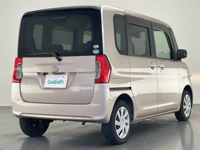 ダイハツ タント X 愛知県 2015(平27)年 6.2万km ライトローズマイカメタリック 純正ナビ　両側パワースライドドア　禁煙　フルセグTV　DVD再生　バックカメラ　Bluetooth　前後ドラレコ　ハロゲンライト　オートライト　スマートキー　プッシュスタート　純正フロアマット　USB　アイドリングストップ