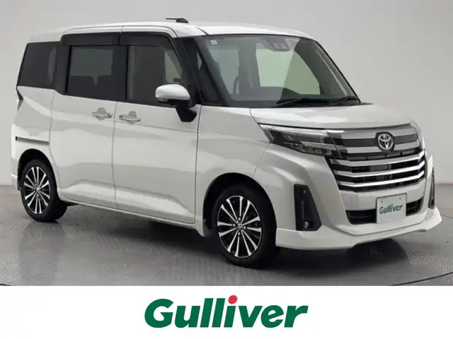 トヨタ ルーミー カスタムG－T 兵庫県 2021(令3)年 4.6万km パールホワイトⅢ 衝突軽減ブレーキ/純正9インチナビ＆フルセグTV/（CD＆DVD＆BT再生可）/アラウンドビューモニター/全方位カメラ/両側パワースライドドア/レーダークルーズコントロール/オートライト＆ハイビーム/ETC/LEDライト/フォグランプ/ウィンカーミラー/シートヒーター/純正15inアルミホイール/フロアマット/電動パーキング