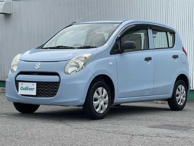 スズキ アルト F 徳島県 2012(平24)年 9.6万km エアブルーメタリック 社外ナビ【MDV-L300】/バックカメラ/ワンセグTV/CD/DVD/AC/ハロゲンヘッドライト/純正ホイールキャップ/ドアバイザー/リモコンキー/スペアキー