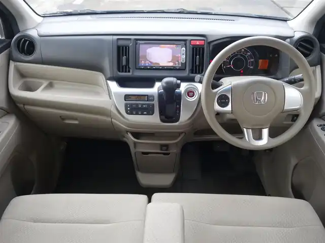 ホンダ Ｎ ＷＧＮ G Aパッケージ 静岡県 2015(平27)年 4.4万km プレミアムブルームーンパール ワンオーナー/禁煙車/純正7インチナビ(VXM-155VSi)/　BT/ワンセグTV/CD/DVD/SD/USB/iPod/バックカメラ/ステアリングスイッチ/HIDヘッドランプ/オートライト/オートエアコン/ABS/SRSエアバッグ/　運転席/助手席/サイド/カーテン/アイドリングストップシステム/衝突軽減ブレーキ/純正フロアマット/ドアバイザー/スマートキー/プッシュスタート/取扱説明書/保証書