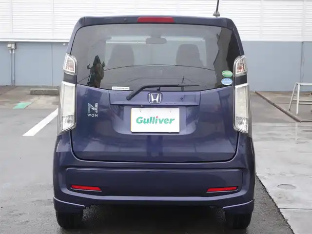 ホンダ Ｎ ＷＧＮ G Aパッケージ 静岡県 2015(平27)年 4.4万km プレミアムブルームーンパール ワンオーナー/禁煙車/純正7インチナビ(VXM-155VSi)/　BT/ワンセグTV/CD/DVD/SD/USB/iPod/バックカメラ/ステアリングスイッチ/HIDヘッドランプ/オートライト/オートエアコン/ABS/SRSエアバッグ/　運転席/助手席/サイド/カーテン/アイドリングストップシステム/衝突軽減ブレーキ/純正フロアマット/ドアバイザー/スマートキー/プッシュスタート/取扱説明書/保証書