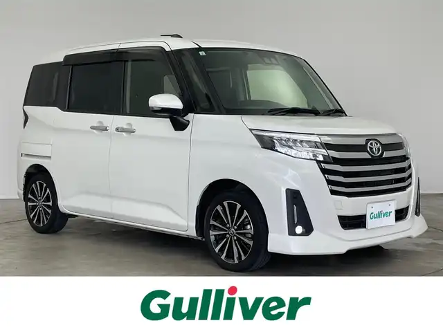 トヨタ ルーミー カスタムG－T 埼玉県 2021(令3)年 3.3万km パールホワイトⅢ 社９インチナビ　ＥＴＣ　前後ドライブレコーダー　シートヒーター　レーダークルーズコントロール　ＨＤＭＩ　両側パワースライドドア　純正アルミホイール　オートライト　スマートキー　ＬＥＤヘッドライト　ＴＶ