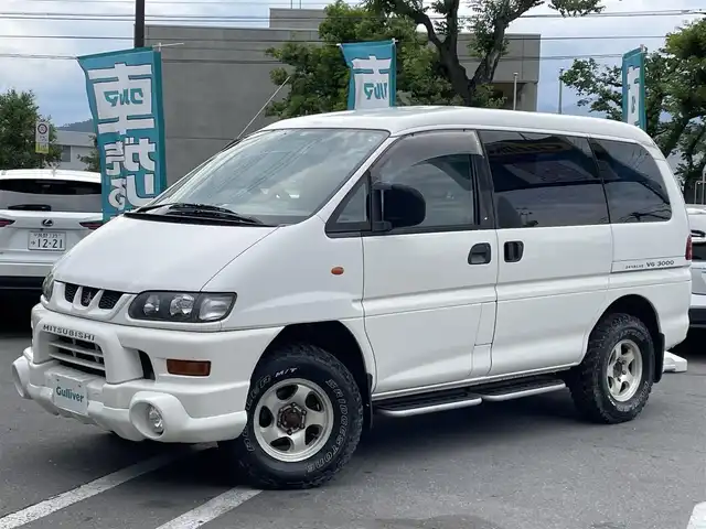 三菱 デリカ スペースギア XR 長野県 1998(平10)年 13.8万km 白 オートステップ/パートタイム４WD/ETC/オーディオ/電動ミラー