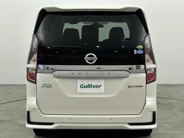 日産 セレナ e－パワー ハイウェイスター 福岡県 2020(令2)年 8.6万km ブリリアントホワイトパール 後席モニター　/純正ナビ　/全方位カメラ　/ＥＴＣ　/前後ドラレコ　/ＡＣＣ　/プロパイロット　/コーナーセンサー　/エマージェンシーブレーキ　/レーンキープ　/ＢＳＭ　/パーキングアシスト　/両側電動スライドドア　/ＬＥＤ