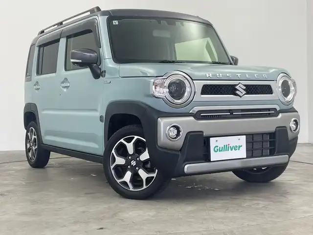 スズキ ハスラー Jスタイル 三重県 2021(令3)年 4万km オフブルーメタリック/ガンメタリック2トーンルーフ 純正8インチナビ/　フルセグTV/CD/DVD/USB/Bluetooth/全方位カメラ/オートAC/前席シートヒーター/革巻ステアリング/デュアルカメラブレーキサポート/純正ビルトインETC/社外前方ドラレコ/スマートキー/プッシュスタート/サイド/カーテンエアバック/ルーフレール