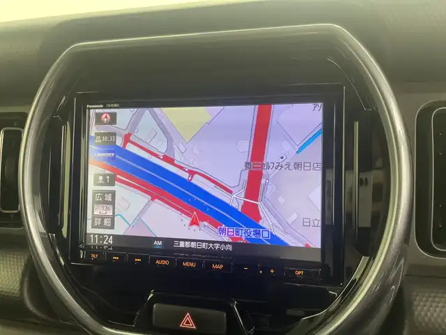 スズキ ハスラー Jスタイル 三重県 2021(令3)年 4万km オフブルーメタリック/ガンメタリック2トーンルーフ 純正8インチナビ/　フルセグTV/CD/DVD/USB/Bluetooth/全方位カメラ/オートAC/前席シートヒーター/革巻ステアリング/デュアルカメラブレーキサポート/純正ビルトインETC/社外前方ドラレコ/スマートキー/プッシュスタート/サイド/カーテンエアバック/ルーフレール