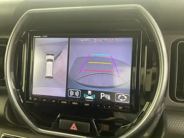 スズキ ハスラー Jスタイル 三重県 2021(令3)年 4万km オフブルーメタリック/ガンメタリック2トーンルーフ 純正8インチナビ/　フルセグTV/CD/DVD/USB/Bluetooth/全方位カメラ/オートAC/前席シートヒーター/革巻ステアリング/デュアルカメラブレーキサポート/純正ビルトインETC/社外前方ドラレコ/スマートキー/プッシュスタート/サイド/カーテンエアバック/ルーフレール