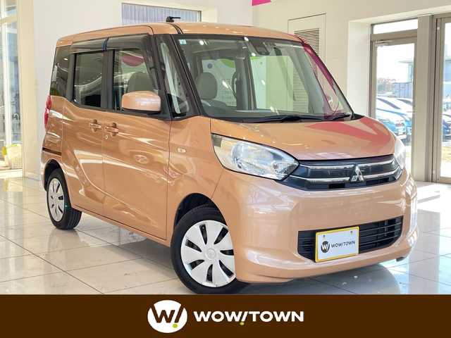 三菱 ｅＫスペース G e－アシスト 埼玉県 2015(平27)年 3.8万km アンティークゴールドM 衝突軽減ブレーキ /ナビ/　　CD/DVD/BT/ワンセグ/片側パワースライドドア /禁煙車